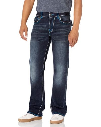 True Religion Billy Super T Boot Cut Flap Jeans - Blau