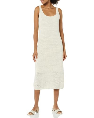 Vince S Textured Square Nk Dress - Natural