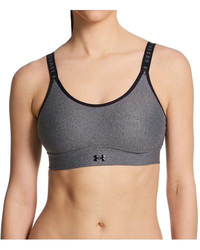 Under Armour Infinity Mid Heather Cover Sports Bra - Gray
