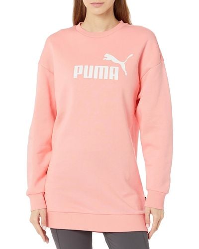 PUMA Essentials Logo Crew Fleece Dress - Pink