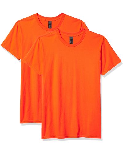 Hanes ComfortSoft Organic Cotton T-Shirt - Super Soft Men's Tee (Orange, XL) - View #6