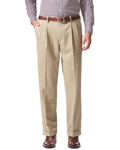 Dockers Relaxed Fit Comfort Pants-pleated - Natural