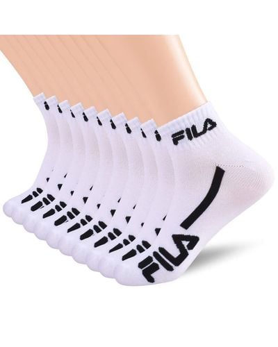 Fila Mens Racing Striped Quarter Socks - Purple