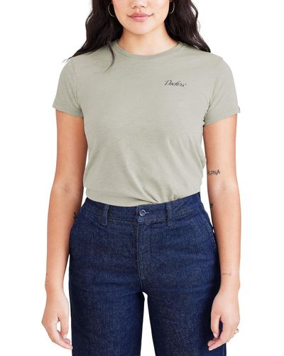Dockers Slim Short Sleeve Graphic Tee Shirt, - Blue