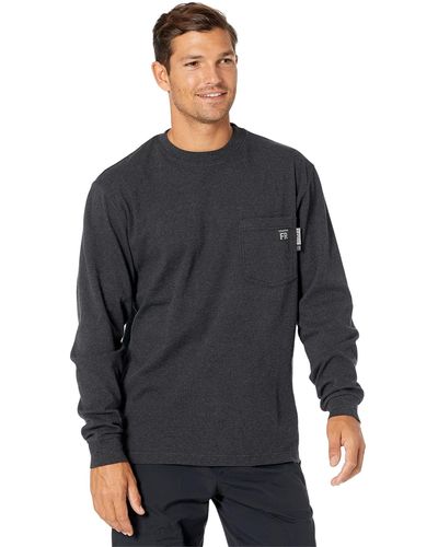 Wolverine Fr (flame Resistant) Long Sleeve Tee Onyx Heather Xl - Gray