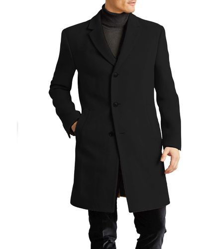 Tommy Hilfiger Mens Addison Wool Blend Coat - Black