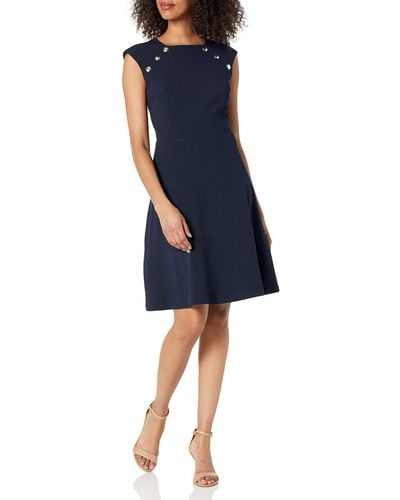 Tommy Hilfiger Fit And Flare Dress - Blue