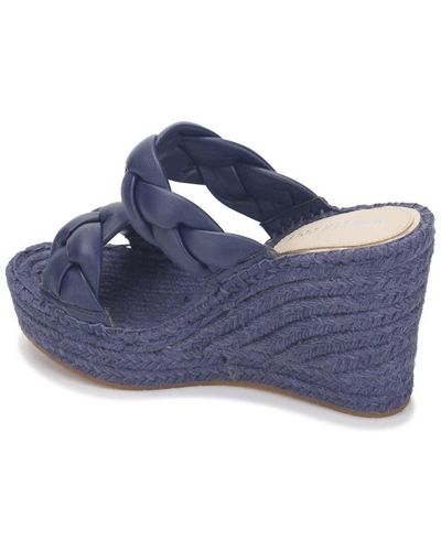 Kenneth Cole Olivia Braid Wedge Sandal - Blue
