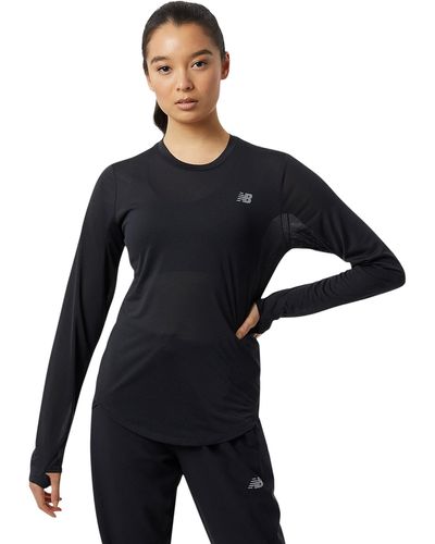 New Balance Accelerate Long Sleeve Top - Black