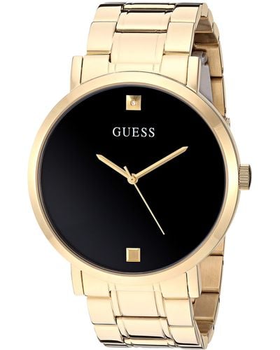 Guess Analog Quartz Watch With Stainless Steel Strap - Black