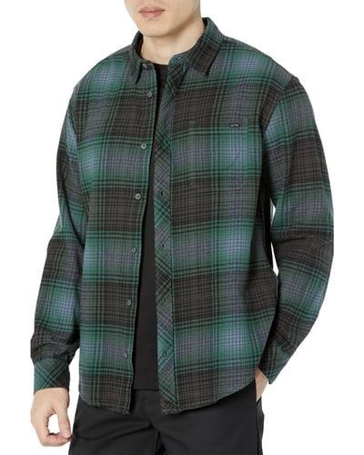 Billabong Classic Long Sleeve Flannel Shirt - Green
