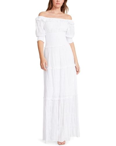 BB Dakota Womens Peasantries Dress - White