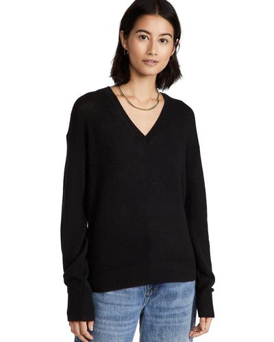 Theory Easy Pullover Cashmere Sweater - Black