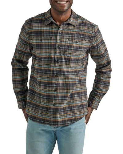 Lee Jeans Extreme Motion Flanell Working West Shirt - Grau