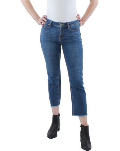 DKNY Slim Straight Crop Jeans - Blue