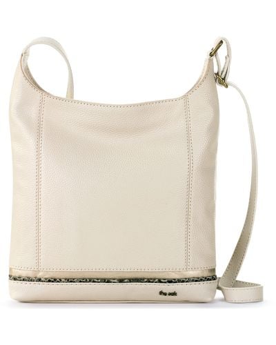 The Sak De Young Crossbody In Leather - White