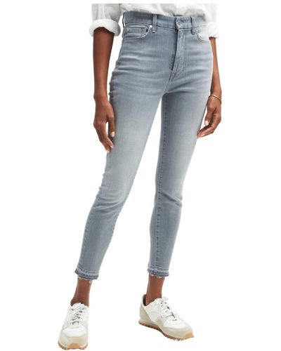 7 For All Mankind Ankle Skinny High Waist Jeans - Blue