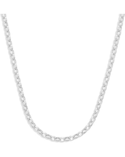 Amazon Essentials Sterling Silver Plated Double Chunky Round Link Chain 18" - Metallic