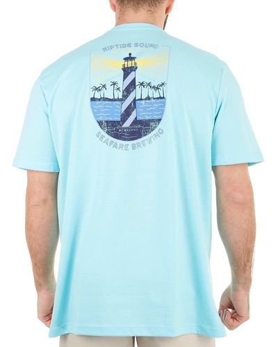 Izod Saltwater Short Sleeve Graphic T-shirt - Blue