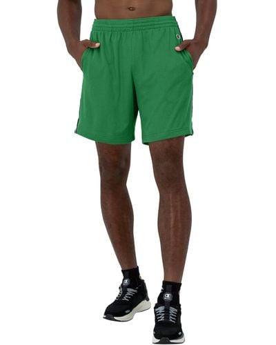 Champion , Lightweight Attack, Mesh Shorts With Pockets, 7", Road Sign Green C Patch Logo, Large