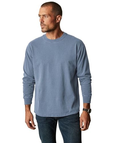 Velvet By Graham & Spencer Mens Velvet Tomas Long Sleeve T Shirt - Blue