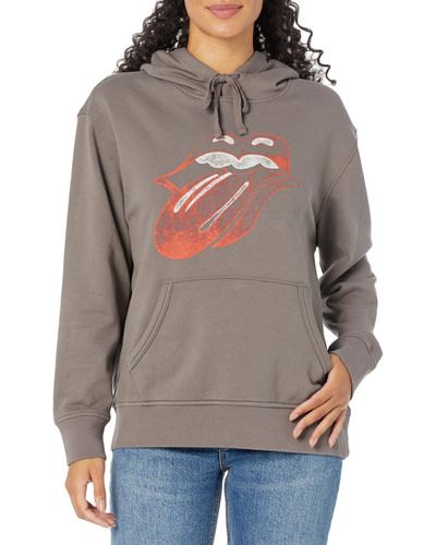 Lucky Brand S Rolling Stones Hoodie Sweatshirt - Gray