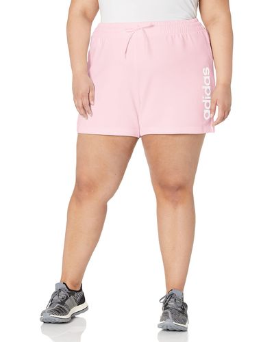 adidas Essentials Linear French Terry Shorts - Rose