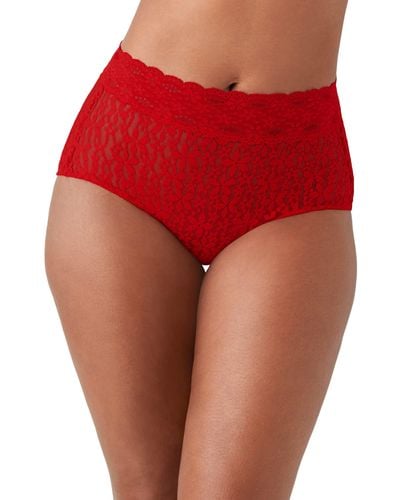 Wacoal Halo Lace Brief Panty - Red