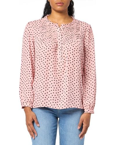 Adrianna Papell Pintuck Button Down Blouse - Red