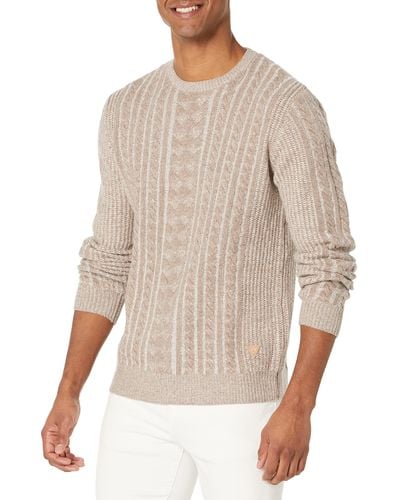 Guess Phil Cable Knit Sweater - White
