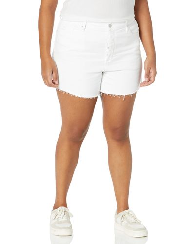 PAIGE Asher Short Cvrd Btnfly Raw He - White