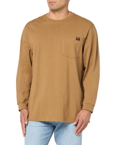 Timberland Big & Tall Core Pocket Long-sleeve T-shirt - Brown