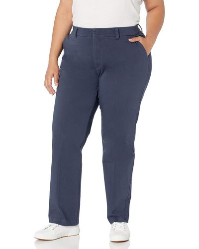 Dickies Size Perfect Shape Straight Twill Pant-plus - Blue
