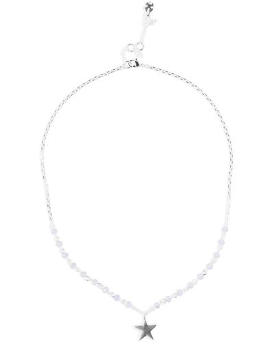 Lucky Brand Delicate Star Pendant Necklace,silver,one Size - White