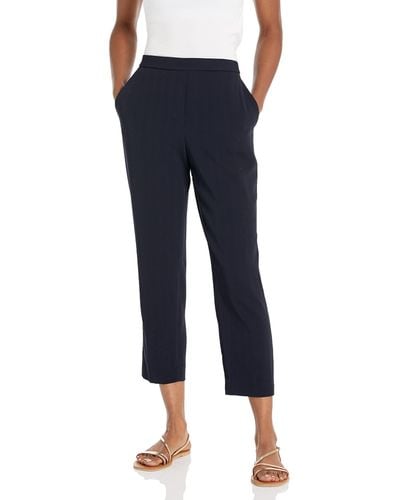 Theory Treeca Pull-on Pant In Admiral Crepe - Blue