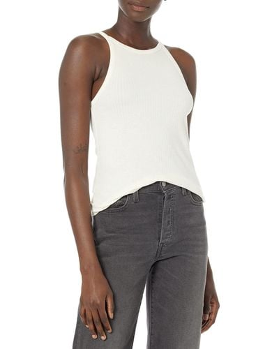 Theory Womens Cropped Halter.knit Blouse - Gray