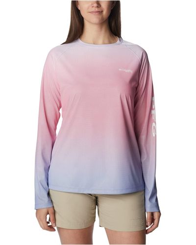 Columbia Printed Tidal Deflector Long Sleeve - Purple