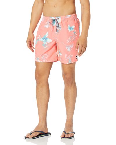 Quiksilver Everyday Mix 17 Volley Boardshort Swim Trunk Board Shorts - Pink