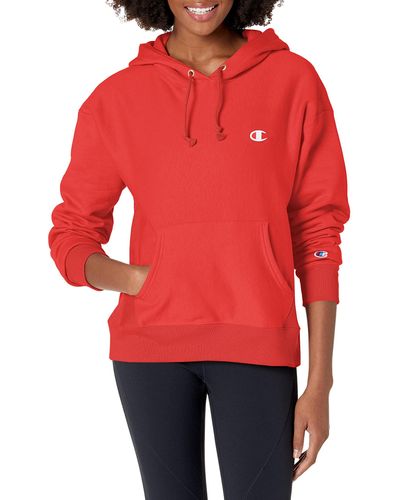 Champion Standard Fit Pullover Reverse Weave Hoodie - Red