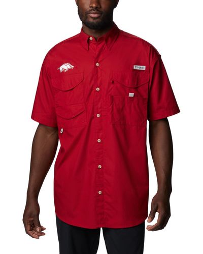 Columbia Collegiate Bonehead Team Short Sleeve Shirt - Red