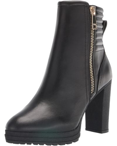 DKNY High Heel Ankle Boot Fashion - Black