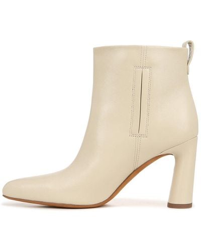 Vince S Hillside High Heel Ankle Boot Moonlight White Leather 10 M - Natural
