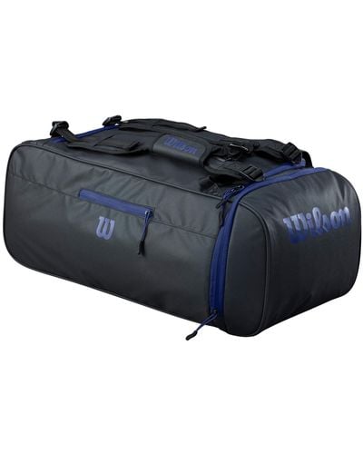 Wilson Sport Duffle Bag - Black/blue, Holds Soccer Balls And Volleyballs