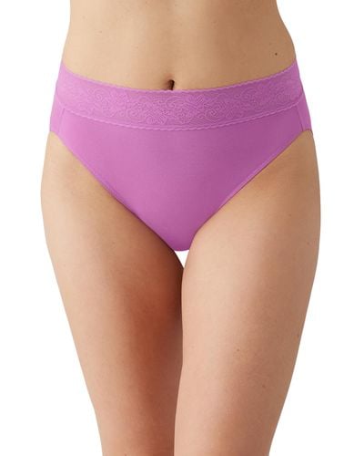 Wacoal Comfort Touch Hi Cut Brief Panty - Purple