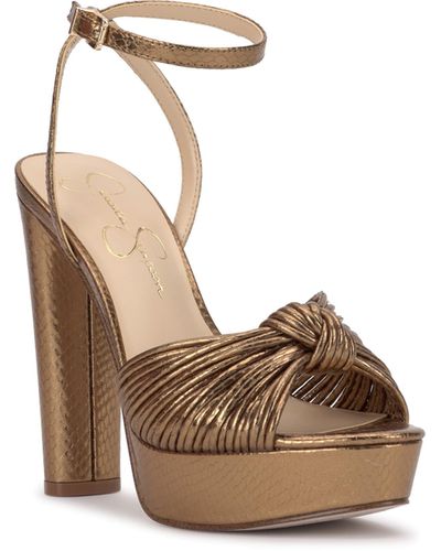 Jessica Simpson Immie Platform Sandal Heeled - Metallic