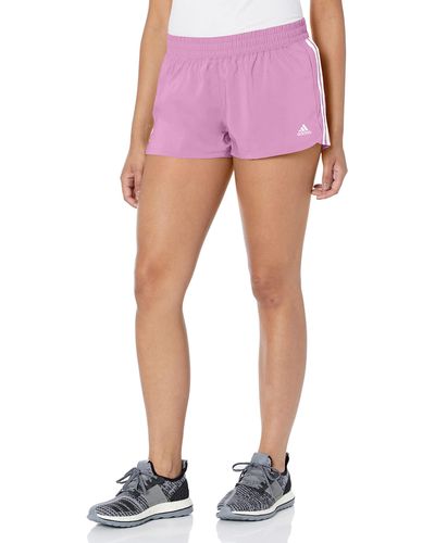 adidas Pacer 3-stripes Woven Shorts - Pink