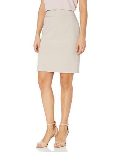 Calvin Klein Petite Lux Straight Skirt - White
