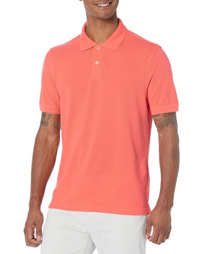 Amazon Essentials Slim-fit Cotton Pique Polo Shirt - Pink