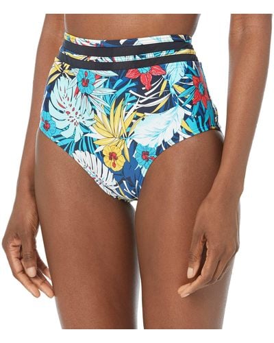 Tommy Hilfiger Standard High Waisted Bikini Bottom - Blue