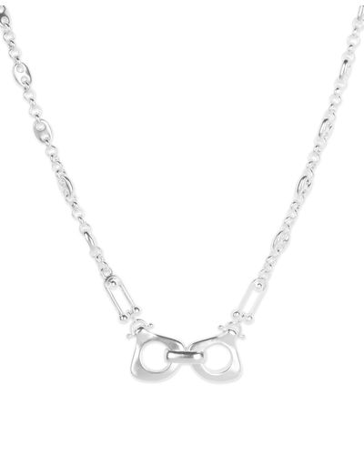 Lucky Brand Interlocking Link Collar Necklace - White
